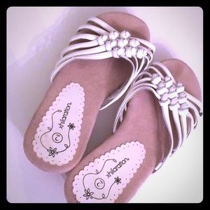 White casual sandals